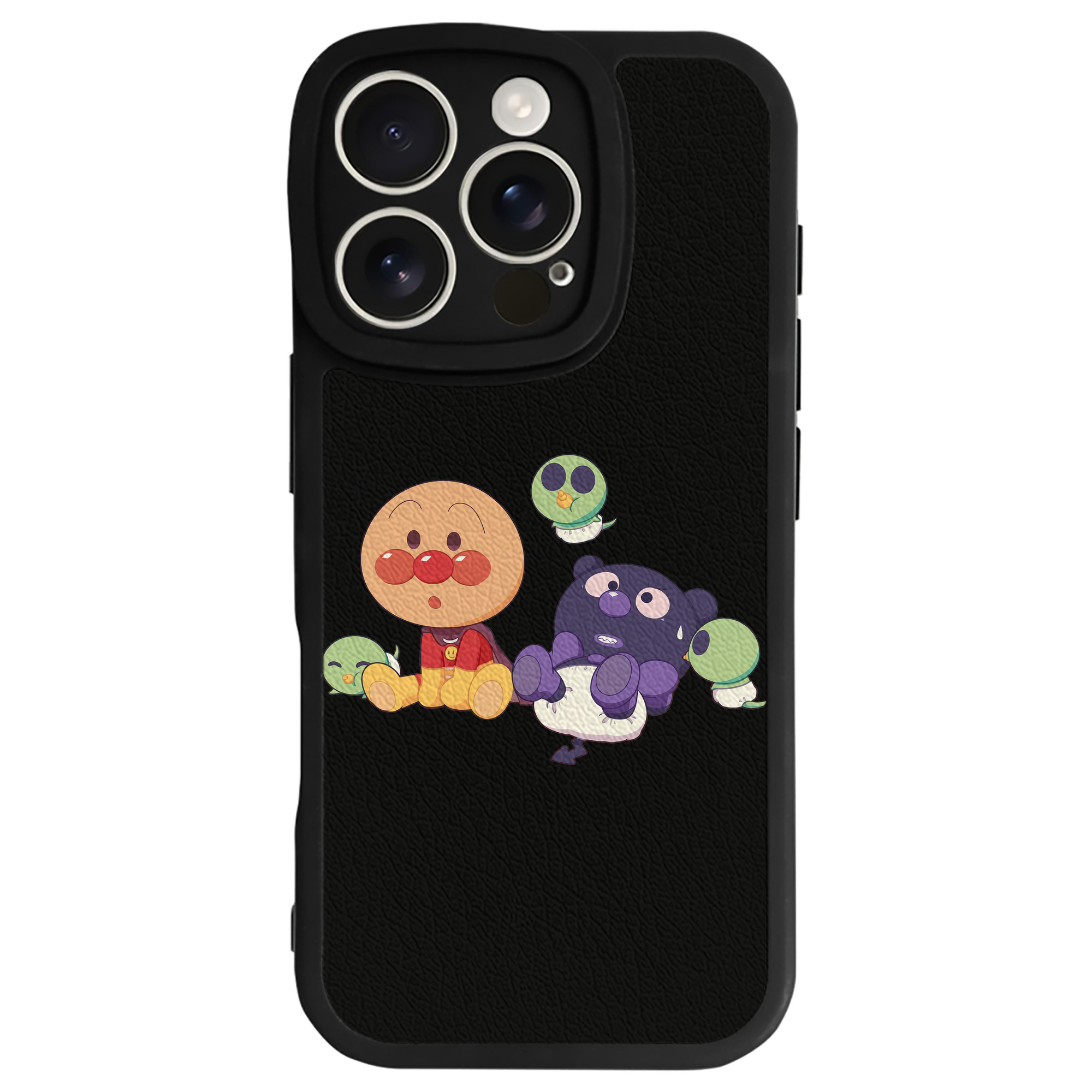 （画像用） アンパンマン Anpanman 【iPhone 16シリーズ対応】シリコンスマホケース（レザー調） 材質：シリコン
